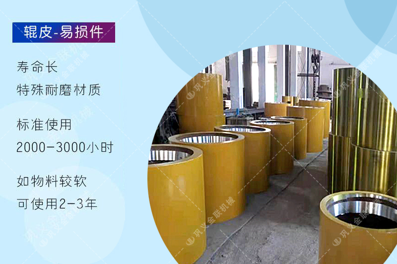 對輥破碎機輥皮易損件